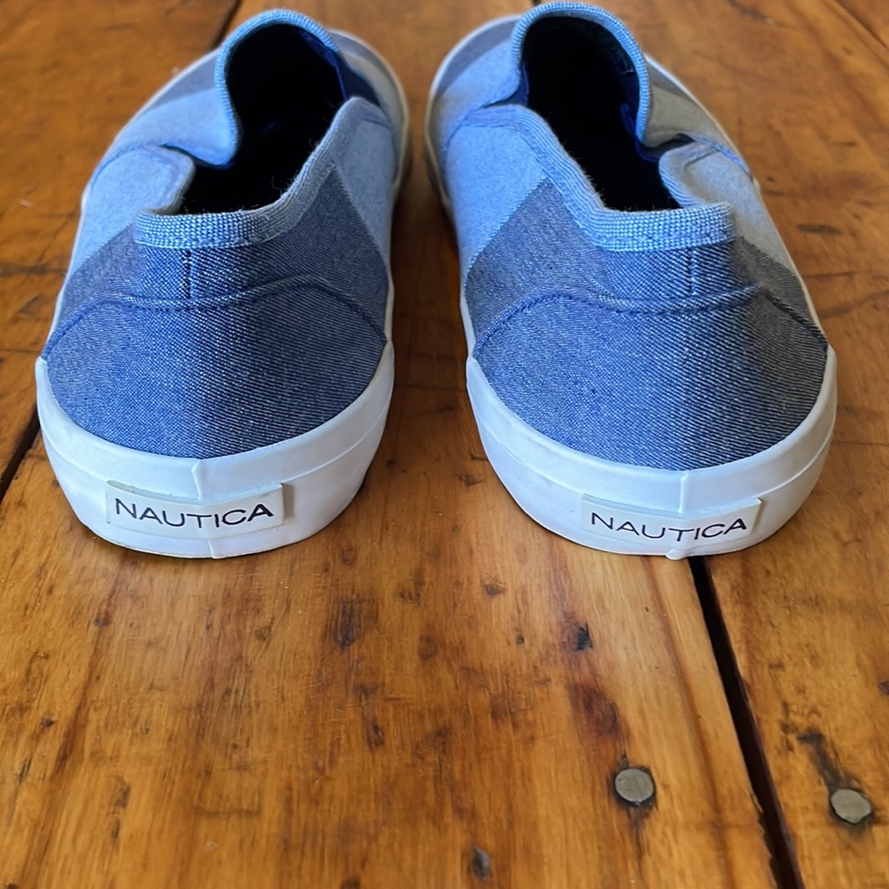 NAUTICA SUMMER CANVAS SLIP ON WOMENS SIZE 7 DENIM BLUE - Picture 4 of 6